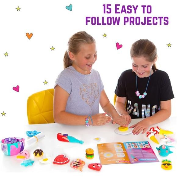 Air Dry Clay Craft Kit, Over 100 Piece Modeling Clay Set for Girls Age 3+ - Picture 2 of 6